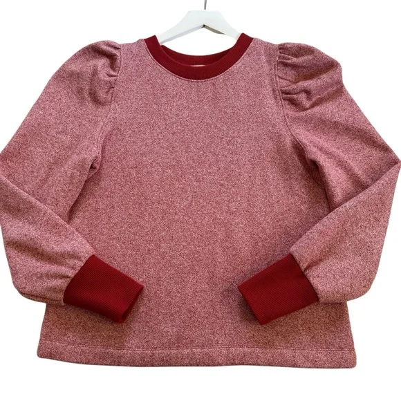 LOFT Red and White Patterned Sweater - Picture 6 of 16